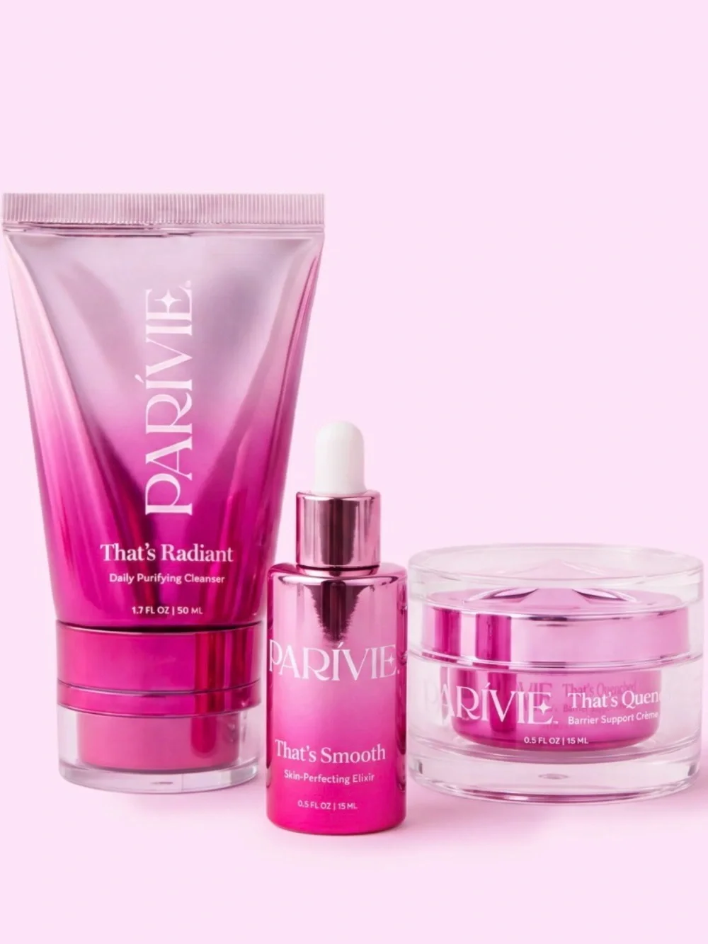 Parìvie Pink Skincare Trio - That's Firm, That's Smooth, That's Quench